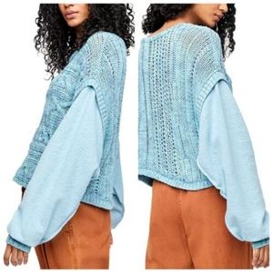 Free People knit fleece sweater S
